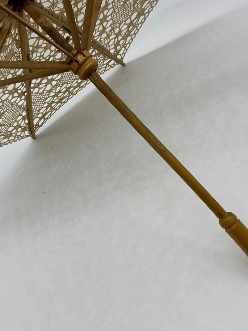 🔥 Vintage Crochet Parasol Decorative Miniature Umbrella